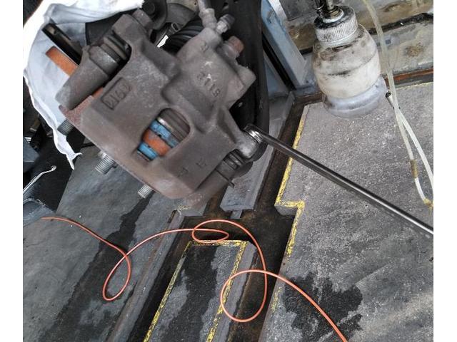 ダイハツ　ミラ　車検整備、その3、ブレーキパッド交換、熊本市北区清水亀井町、南区、東区、西区、中央区その他、新車中古車販売、板金塗装、ラプターライナージャパン正規施工店、ワコーズ商品販売