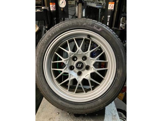 日産スカイラインGTR,タイヤ交換２,タイヤ変形,BNR32,RB26,代車無料,熊本市中央区,北区,東区,西区,南区,部品持ち込み交換,車検,修理,板金塗装,ワコーズ,モティーズ,スノコ製品取扱