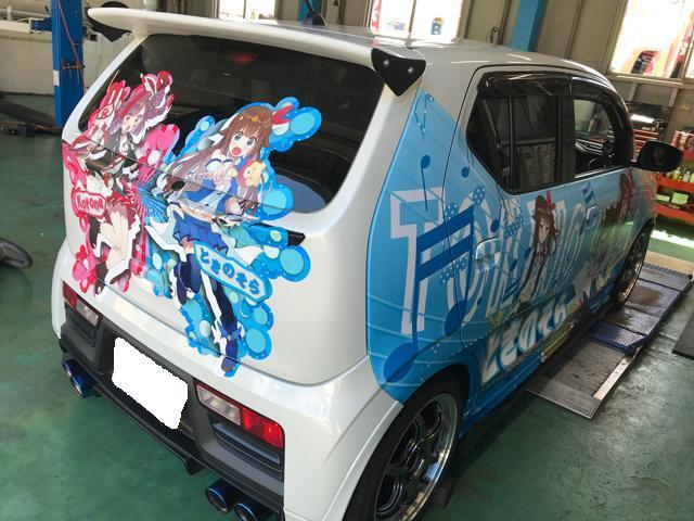 アニメ車にオイル交換