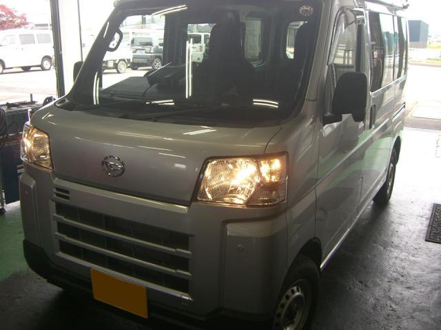 ダイハツ　ハイゼット　カーゴ　車検　下廻り洗浄・サビ止め　ブレーキ・オイル交換　OBD検査　石川県　加賀市