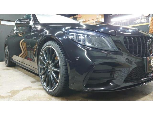 ヘッドライトプロテクションフィルム+コーティング　メルセデスAMG　C43　W205