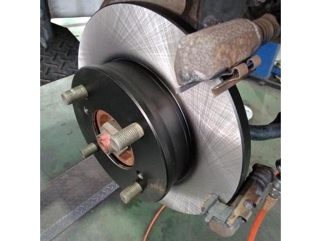 ＭＲワゴン　車検　ブレーキキャリパーOH　ディスクローター交換　ハブベアリング交換　小松市　加賀市　能美市　土曜日営業