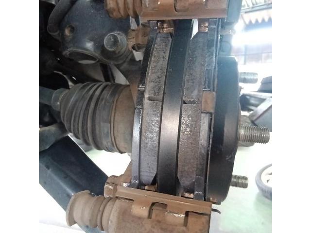 スズキ　ハスラー　車検　ブレーキパット交換　ディスクローター交換　ブレーキオイル交換　小松市　加賀市　能美市　土曜日営業