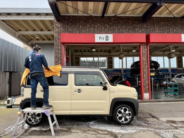 スズキ　ハスラー　手洗い洗車