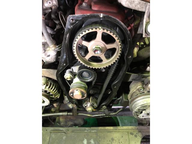 JA71V　ジムニーバン　冷却水漏れ　ウォーターポンプ＆タイミングベルト交換　甲信越　新潟県　五泉市　カーズ新潟