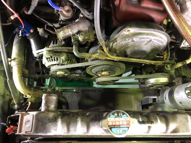 JA71V　ジムニーバン　冷却水漏れ　ウォーターポンプ＆タイミングベルト交換　甲信越　新潟県　五泉市　カーズ新潟