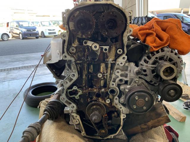 FC26　セレナ　エンジンよりガラガラ音　タイミングチェーン交換　スラッジ除去　重整備　甲信越　新潟県　新潟市　秋葉区　加茂市　阿賀野市　阿賀町　五泉市　カーズ新潟