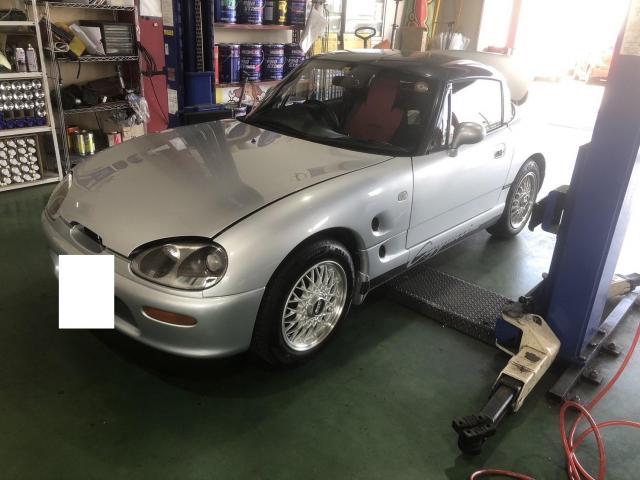 EA21R カプチーノ 車高調取付 ブリッツ パーツ持込 人気車 ローダウン