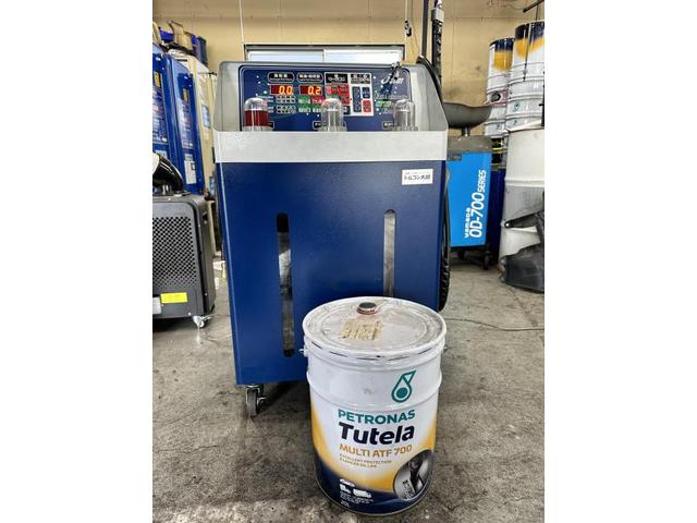 トヨタ　ハイエースバン　ATF圧送交換　トルコン太郎　ペトロナス　長野県　千曲市　長野市　上田市　歓迎