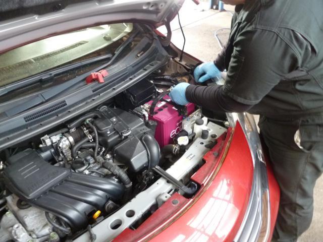 日産　ノート　バッテリー交換　新潟市北区　新発田市
