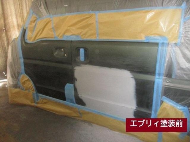 スズキ　エブリイ　左側ドアとサイドステップ　キズ・へこみ直し　上越市