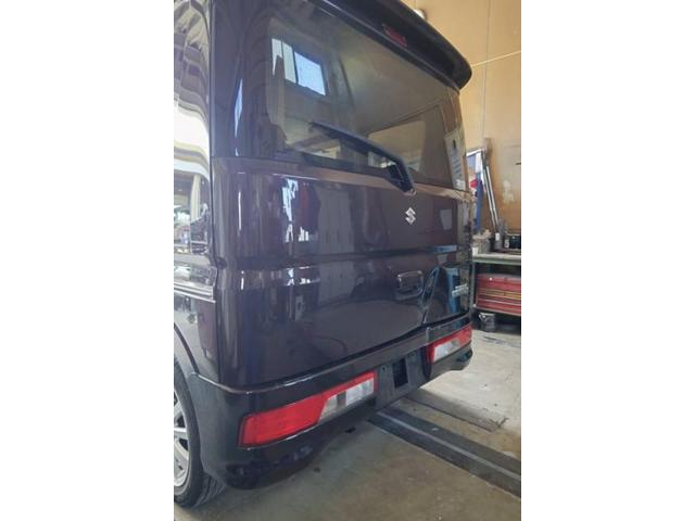 スズキ　エブリイワゴン　トランク・バンパーキズ・へこみ直し　上越市板金塗装