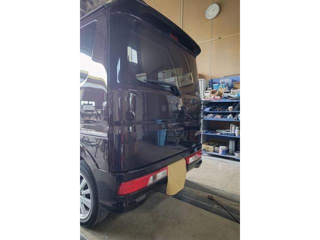 スズキ　エブリイワゴン　トランク・バンパーキズ・へこみ直し　上越市板金塗装