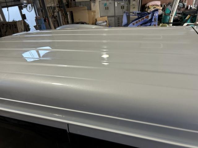 スズキ　エブリイワゴン　上越市　天井（ルーフ）サビキズ・へこみ直し　板金塗装