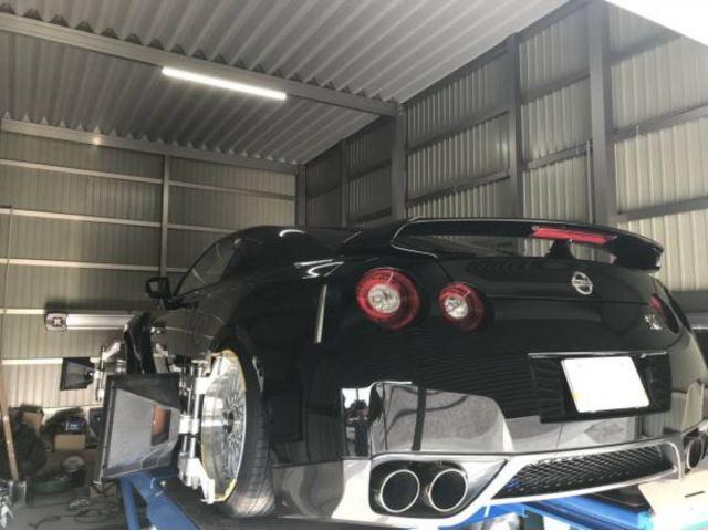 日産 R35 GT-R GTR 四輪アライメント 3Dアライメント 計測 測定 調整 作業 香川県四輪アライメント 香川県3Dアライメント 香川県でアライメント 香川県観音寺市 サムライモータース