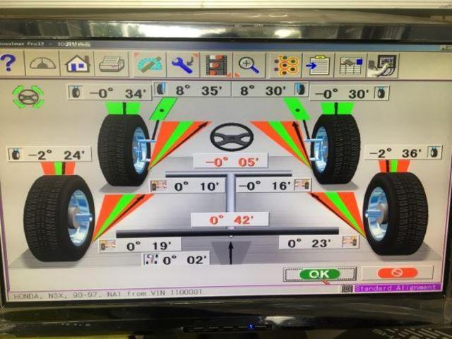 ホンダ NA1 NSX 四輪アライメント ３Dアライメント 測定 計測 調整 エアサス 20インチ 香川県観音寺市 作業 アライメント テスター スーパーカー スポーツカー 本田技研 香川県アライメント