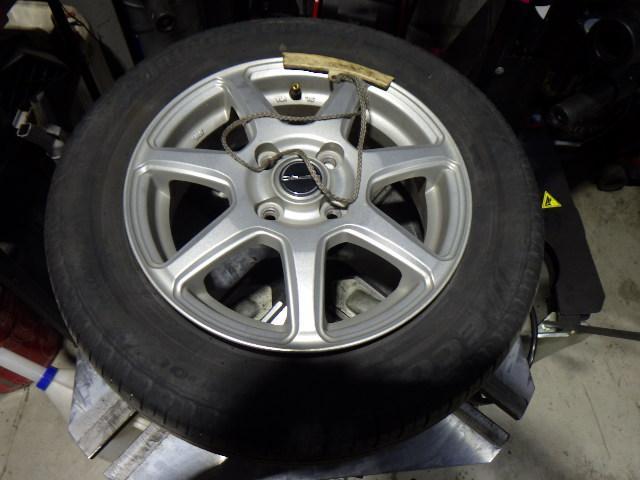 スズキ MK36S ソリオ 持ち込み 14インチ タイヤ交換 香川県 観音寺市 サムライモータース 作業 ブリジストン BS 165/70R14 NH200ｃ 持ち込みタイヤ交換