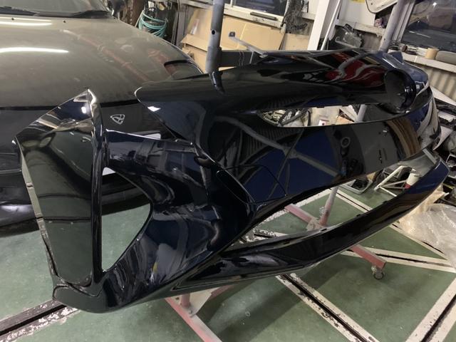 プリウス　フロントバンパー板金塗装修理　香川県　三豊市