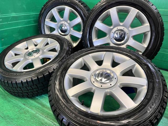 フォルクスワーゲン　ゴルフ　パーツ情報
ゴルフ、トゥーラン、ジェッタなどに装着できる16インチ純正スタッドレスセット入庫です！
フォルクスワーゲンゴルフ純正　16インチ　ダンロップスタッドレス付！