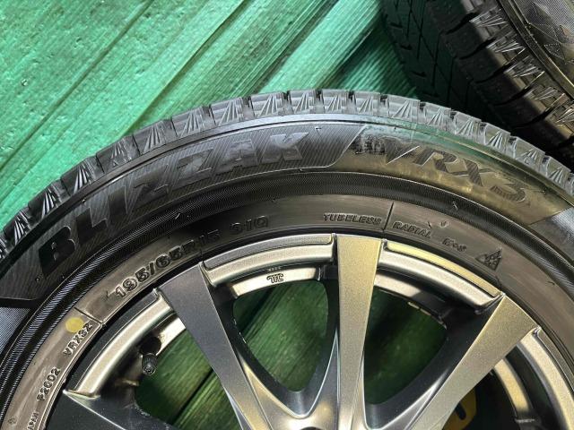 トヨタ　ノア　パーツ情報
ノア、VOXY、エスクァイアなどに装着できる溝たっぷりスタッドレス付15インチセット入庫です！
Exceeder　15インチ　ブリヂストンスタッドレス付！