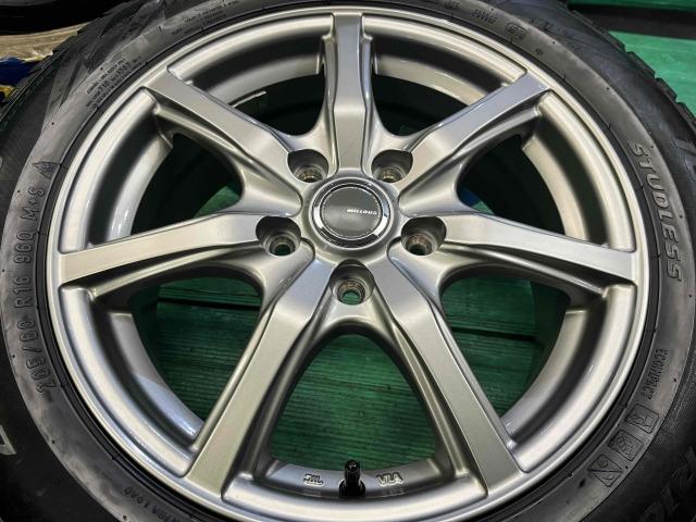 トヨタ　ノア　パーツ情報
ノア、VOXY、ステップW、アクセラなどに装着できる16インチスタッドレスセット入庫です！
MILLOUS　16インチ　ピレリスタッドレス付！