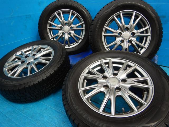 日産　セレナ　パーツ情報
セレナ、ノア、VOXY、エスクァイアなどに装着できる15インチスタッドレスセット入庫です！
ウェッズVELVA　15インチ　ダンロップスタッドレス付！
