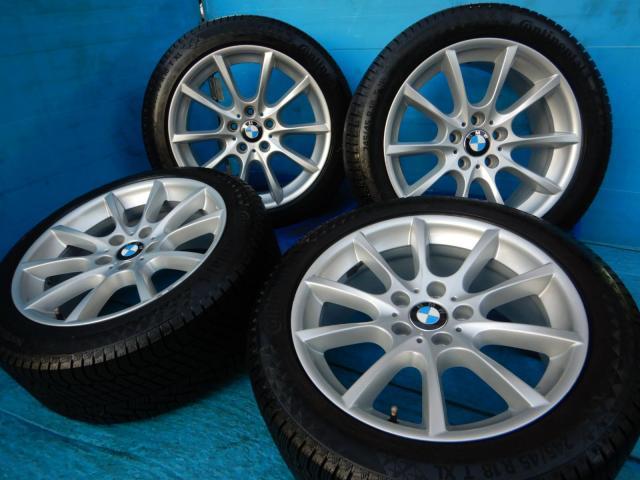 BMW 5シリーズ パーツ情報
BMW5シリーズ、6シリーズに装着できる純正18インチスタッドレスセット入庫です!
BMW純正Vスポーク281 18インチ コンチネンタルスタッドレス付!