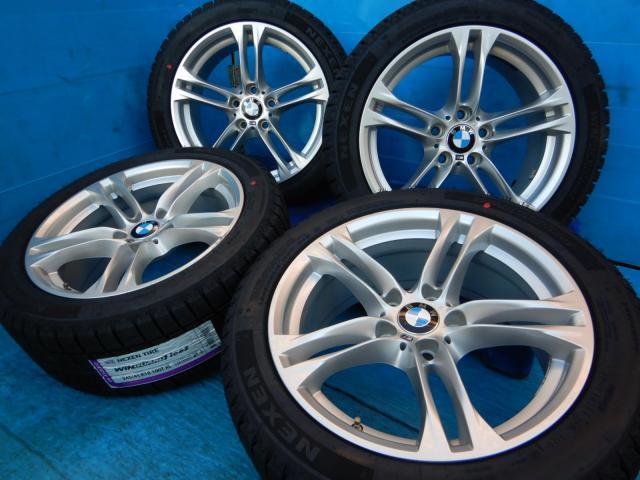 ＢＭＷ　５シリーズ　パーツ情報
BMW5シリーズ、6シリーズに装着できる新品スタッドレス付18インチ純正入庫です！
BMW純正ダブルスポーク613M　18インチ　新品スタッドレス付！