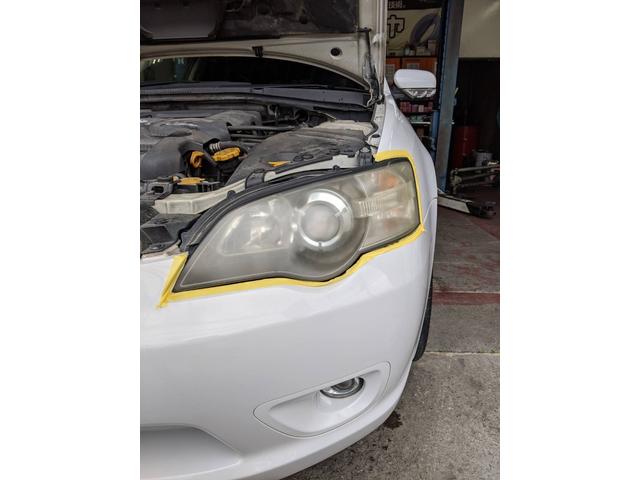 スバルレガシィ　バルブ交換　ヘッドライトコーティング　宍粟市