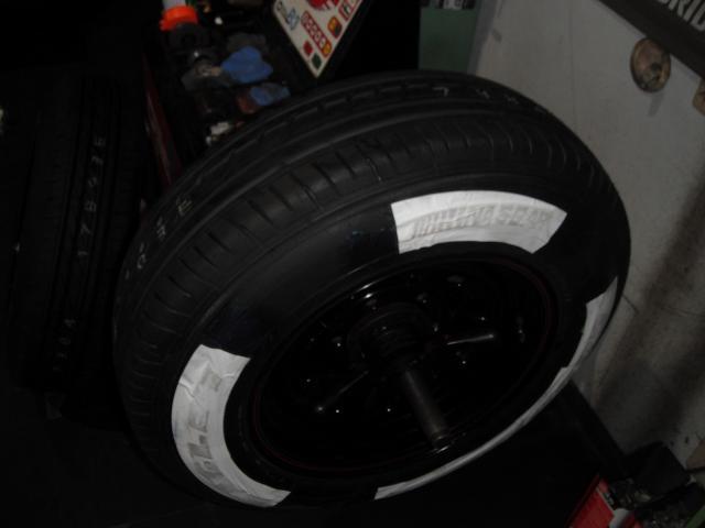 新品　デイトナ　ブラック　15インチ　グッドイヤー　ナスカー　１９５/８０R１５　ＳＥＴ　組み付け　三重県　松阪市　ミスタータイヤマン