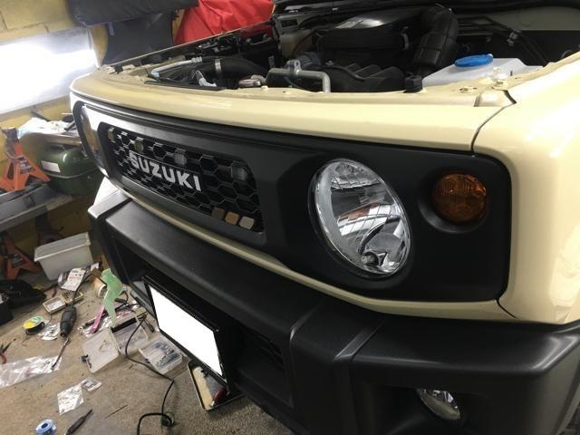 スズキ ジムニー JB64W フロントグリルLED取付 スズキ ジムニー JB64W フロントグリルLED取付