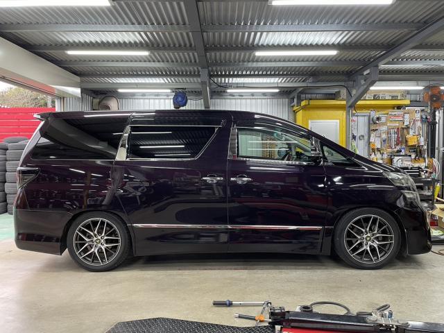 ヴェルファイア20系　TEIN FLEXZ フルタップ車高調取付　沖縄県　沖縄市　北中城村　うるま市　中城村　宜野湾市