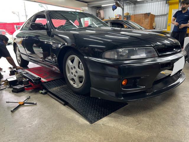 新品　ホイール交換　日産 R33 スカイライン GTS-t　WORK MEISTER S1 17×9J　MINERVA 245/45R17　沖縄県　沖縄市　北中城村　うるま市　中城村　宜野湾市