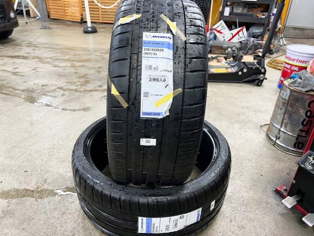 新品　タイヤ交換　ポルシェ ボクスター　MICHELIN PILOT SPORT 4S 235/35R20　沖縄県　沖縄市　北中城村　うるま市　中城村　宜野湾市