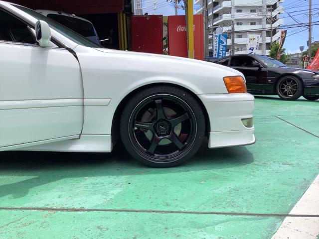 新品　ホイール交換　トヨタ チェイサー　クロススピード CR5 18×8.5J　RADAR 225/40R18　沖縄県　沖縄市　北中城村　うるま市　中城村　宜野湾市