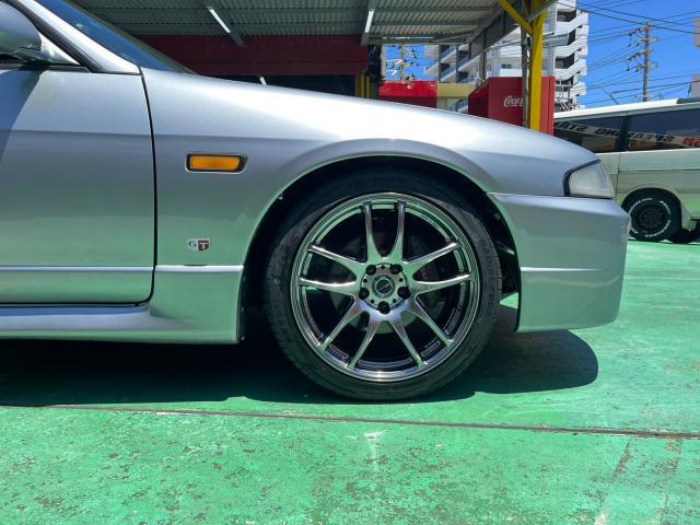 新品　ホイール交換　スカイライン GTS-t　WORK エモーション CR極 18×8.5J/9.5J　MINERVA 235/40R18　沖縄県　沖縄市　北中城村　うるま市　中城村　宜野湾市