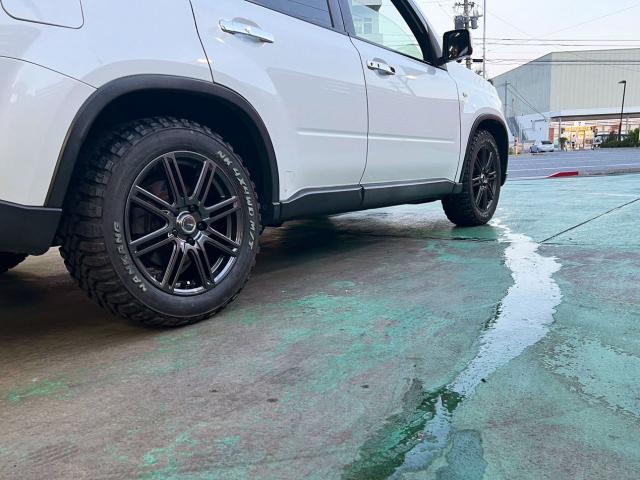 中古　ホイール交換　日産 エクストレイル　YFC LAYCEA MILLOUS DF 17×7J　NANKANG FT-9 M/T 215/60R17　沖縄県　沖縄市　北中城村　うるま市　中城村　宜野湾市