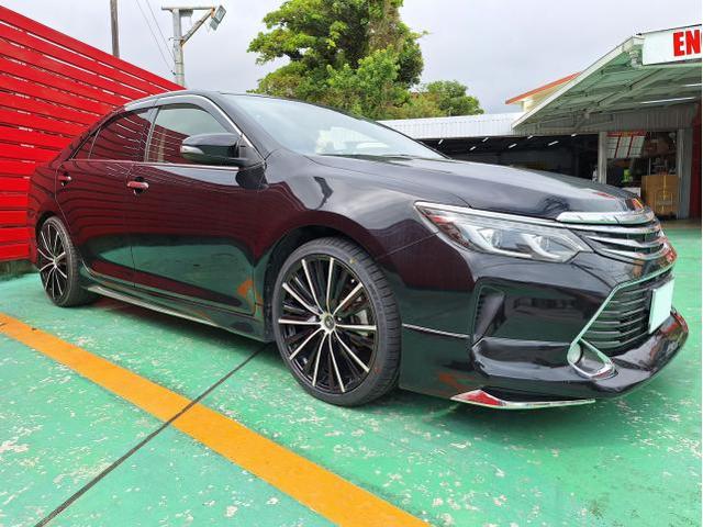 中古 ホイール交換 トヨタ カムリ 5ZIGEN D-EURO SPORT 20×8.5J/9.5J MINERVA 245/50R20 沖縄県 沖縄市 北中城村 うるま市 中城村 宜野湾市