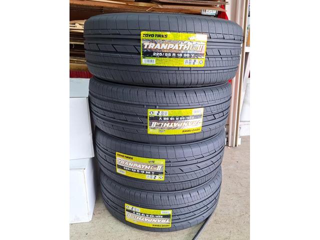 新品　タイヤ交換　三菱 アウトランダー　トーヨータイヤ(TOYO TIRES) 225/55R18 TRANPATH LuII　沖縄県　沖縄市　北中城村　うるま市　中城村　宜野湾市