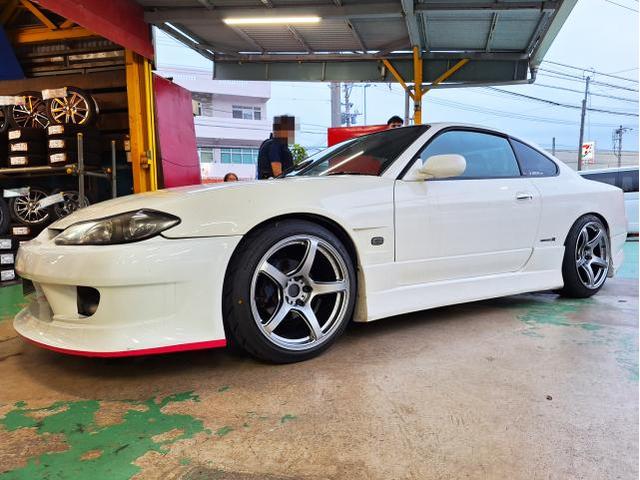 新品　ホイール交換　日産 S15 シルビア スペックR　WORK EMOTION T5R 18×9.5J　SHIBA TIRE 225/40R18　沖縄県　沖縄市　北中城村　うるま市　中城村　宜野湾市