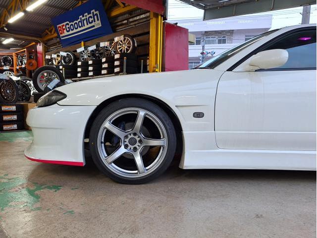 新品 ホイール交換 日産 S15 シルビア スペックR WORK EMOTION T5R 18×9.5J SHIBA TIRE 225/40R18 沖縄県 沖縄市 北中城村 うるま市 中城村 宜野湾市