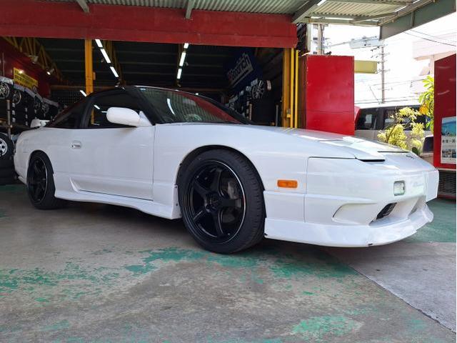 新品　ホイール交換　日産 180SX　CROSS SPEED CR5 18×8.5J/9.5J　RADAR 225/40R18　沖縄県　沖縄市　北中城村　うるま市　中城村　宜野湾市