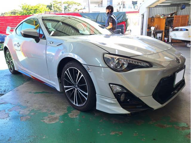新品　ホイール交換　トヨタ 86　CROSS SPEED CR10 18×7.5J　RADAR 225/45R18　沖縄県　沖縄市　北中城村　うるま市　中城村　宜野湾市