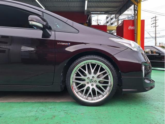 中古 ホイール交換 トヨタ プリウス RAYS BLACK FLEET V210 19×8J RADAR 225/35R19 沖縄県 沖縄市 北中城村 うるま市 中城村 宜野湾市