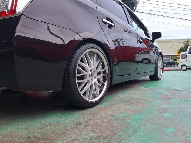中古 ホイール交換 トヨタ プリウス RAYS BLACK FLEET V210 19×8J RADAR 225/35R19 沖縄県 沖縄市 北中城村 うるま市 中城村 宜野湾市