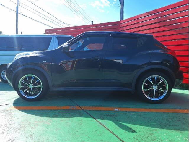 中古 ホイール交換 日産 ジューク Cliff Crimb LEWIS TC-02 18×7J MINERVA 225/45R18 沖縄県 沖縄市 北中城村 うるま市 中城村 宜野湾市