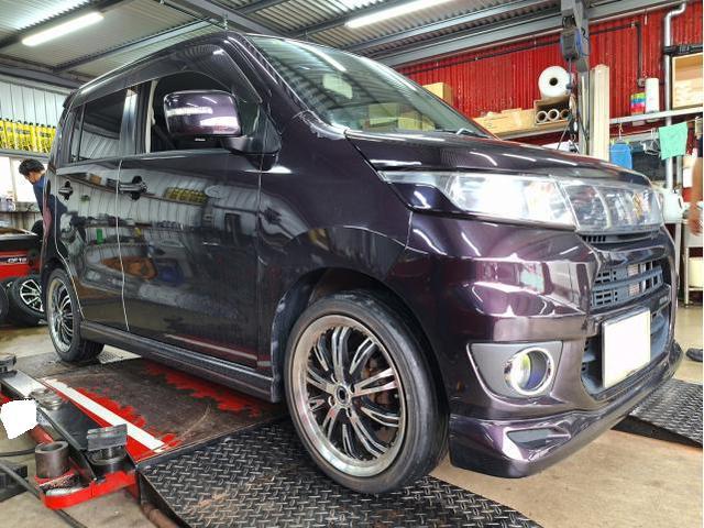 新品　ホイール交換　スズキ ワゴンR スティングレー　Chronus CH-110 14×4.5J　DUNLOP 155/65R14　沖縄県　沖縄市　北中城村　うるま市　中城村　宜野湾市