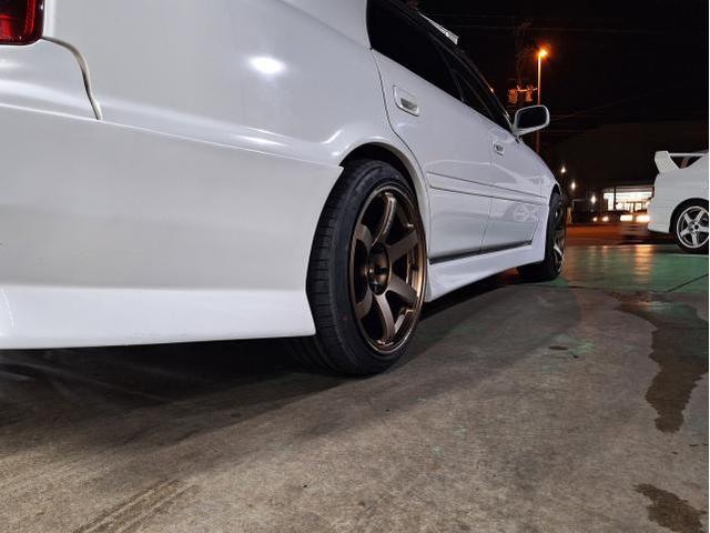 新品　ホイール交換　トヨタ チェイサー　VOLK RACING TE37 SAGA S-plus 18×9.5J　MINERVA 225/40R18　沖縄県　沖縄市　北中城村　うるま市　中城村　宜野湾市