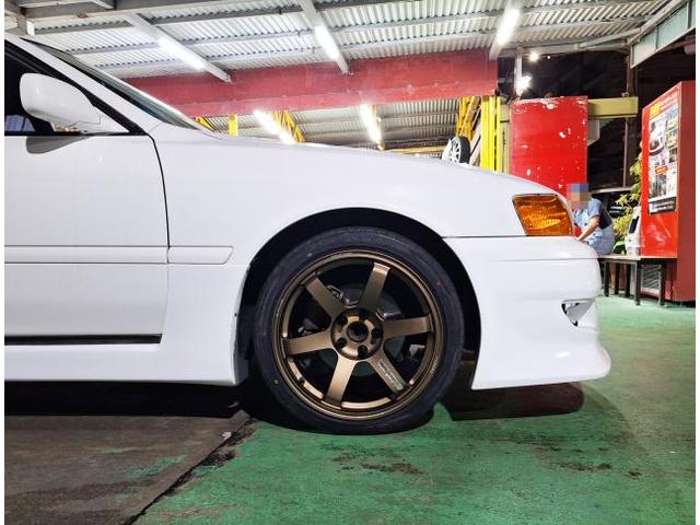 新品　ホイール交換　トヨタ チェイサー　VOLK RACING TE37 SAGA S-plus 18×9.5J　MINERVA 225/40R18　沖縄県　沖縄市　北中城村　うるま市　中城村　宜野湾市