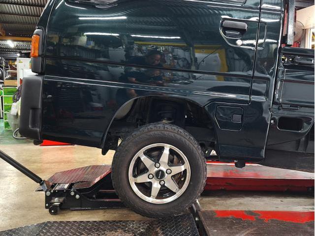 新品　ホイール交換　スバル サンバートラック　BRADLEY V 16×8.5J　YOKOHAMA GEOLANDAR M/T 285/75R16　沖縄県　沖縄市　北中城村　うるま市　中城村　宜野湾市